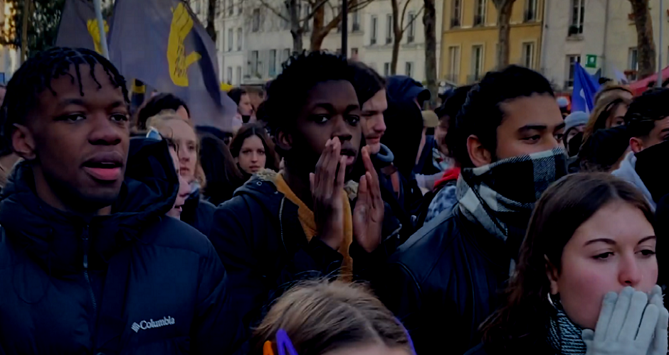 Young demonstrators in Paris January 19, 2023