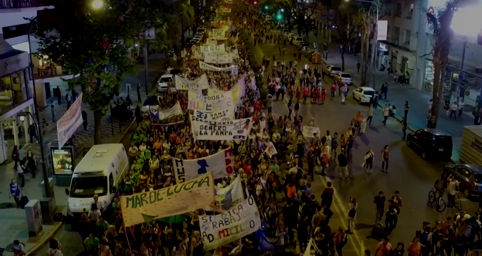 Feminist demonstration in Rosario