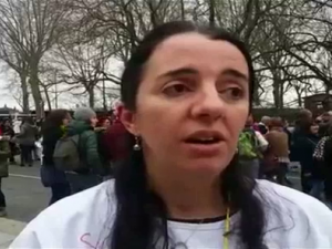 Striking hospital worker in Toulouse, January 2018