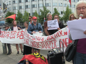 Protest vor der chinesischen Botschaft in Berlin