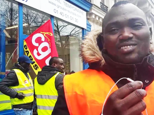 Striking construction worker without papers, Paris